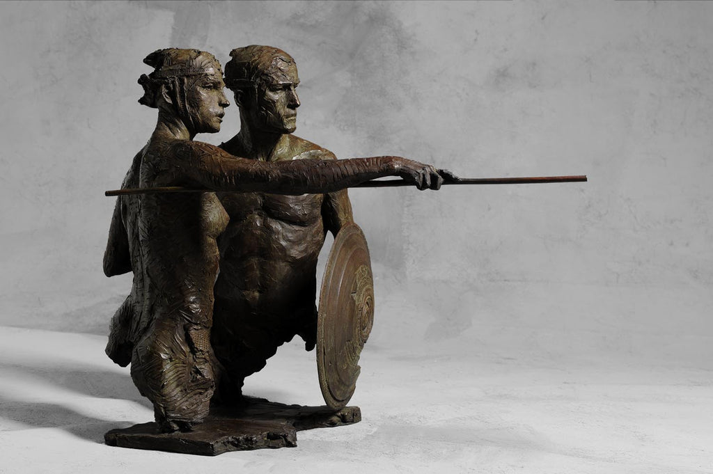 Thésée et l'Amazone Bronze Fine Sculpture by Christophe Charbonnel (SOLD OUT)