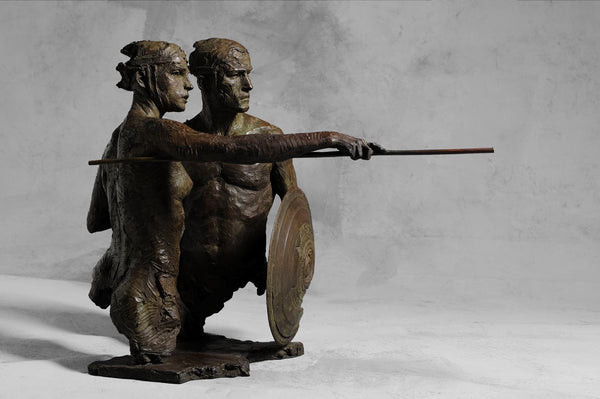 Thésée et l'Amazone Bronze Fine Sculpture by Christophe Charbonnel (SOLD OUT)