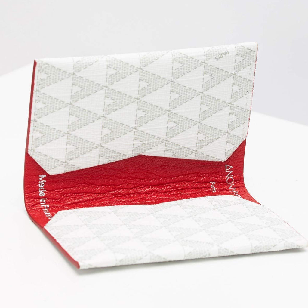 Vivienne Luxury Credit Card Holder in White and Black Canvas by ANONYME Paris