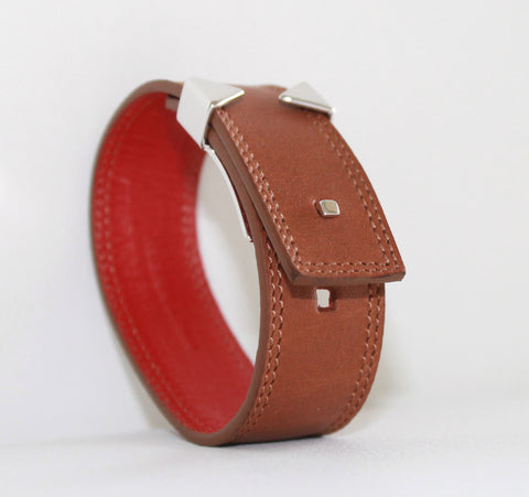 Le Lien 21MM – Chocolate Madras Goatskin Bracelet by Anonyme Paris