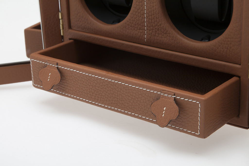 Le Temps IV Luxury Watch Winder for 4 watches by Maltier le Malletier & La Perfection Louis