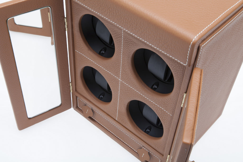 Le Temps IV Luxury Watch Winder for 4 watches by Maltier le Malletier & La Perfection Louis