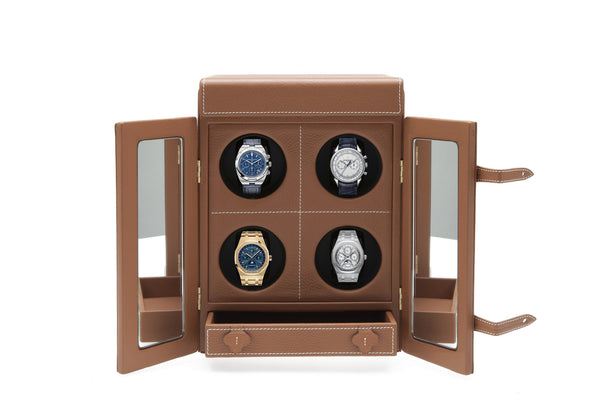 Le Temps IV Luxury Watch Winder for 4 watches by Maltier le Malletier & La Perfection Louis