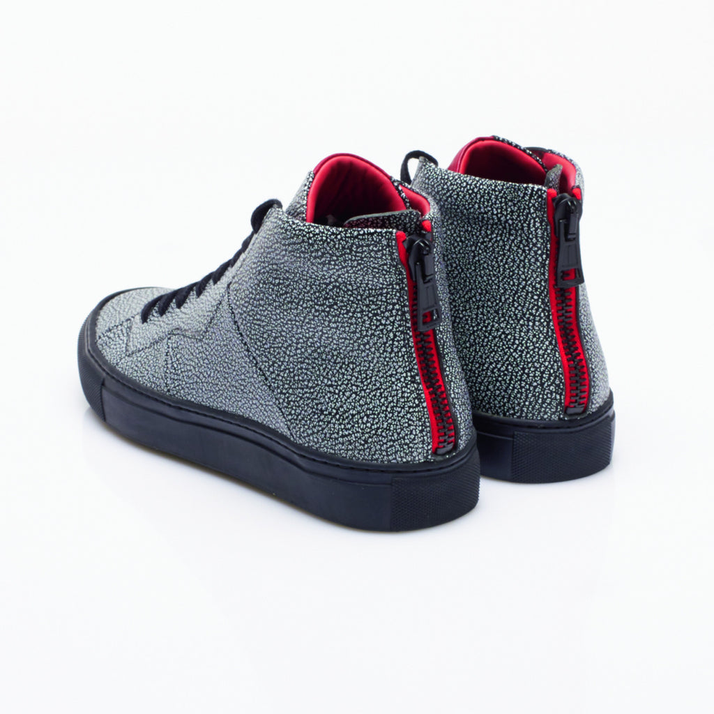 Vidar Luxury Sneakers in Goatskin Black and White by Anonyme Paris