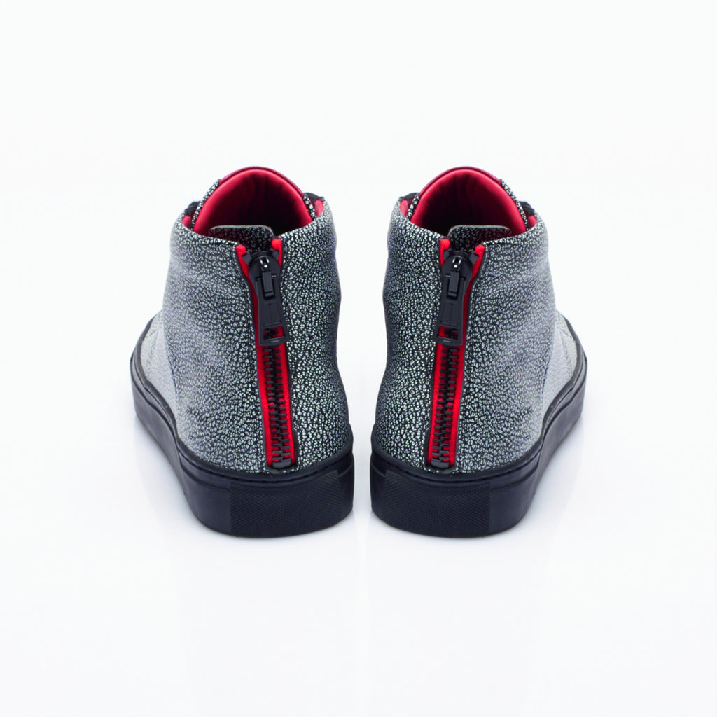 Vidar Luxury Sneakers in Goatskin Black and White by Anonyme Paris