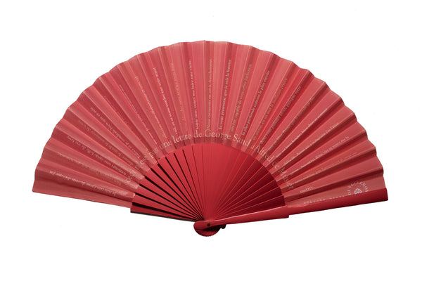 George Sand French novelist hand-fan by DUVELLEROY Paris 1827 made in FRANCE