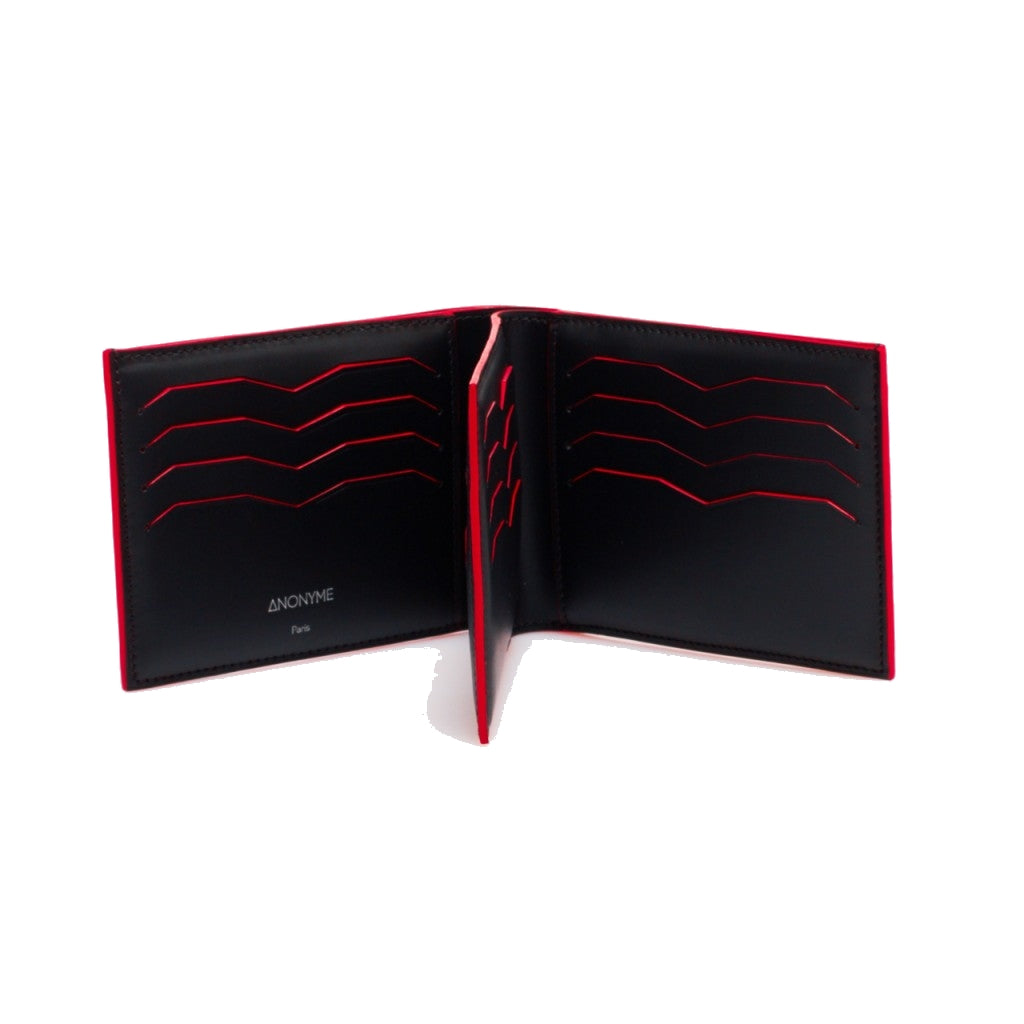 Made in FRANCE Gambetta Luxury Wallet in Black Taurillon by Anonyme Paris (16 credit card slots)