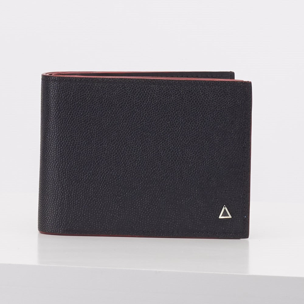 Made in FRANCE Gambetta Luxury Wallet in Black Goatskin Caviar by Anonyme Paris (16 credit card slots)