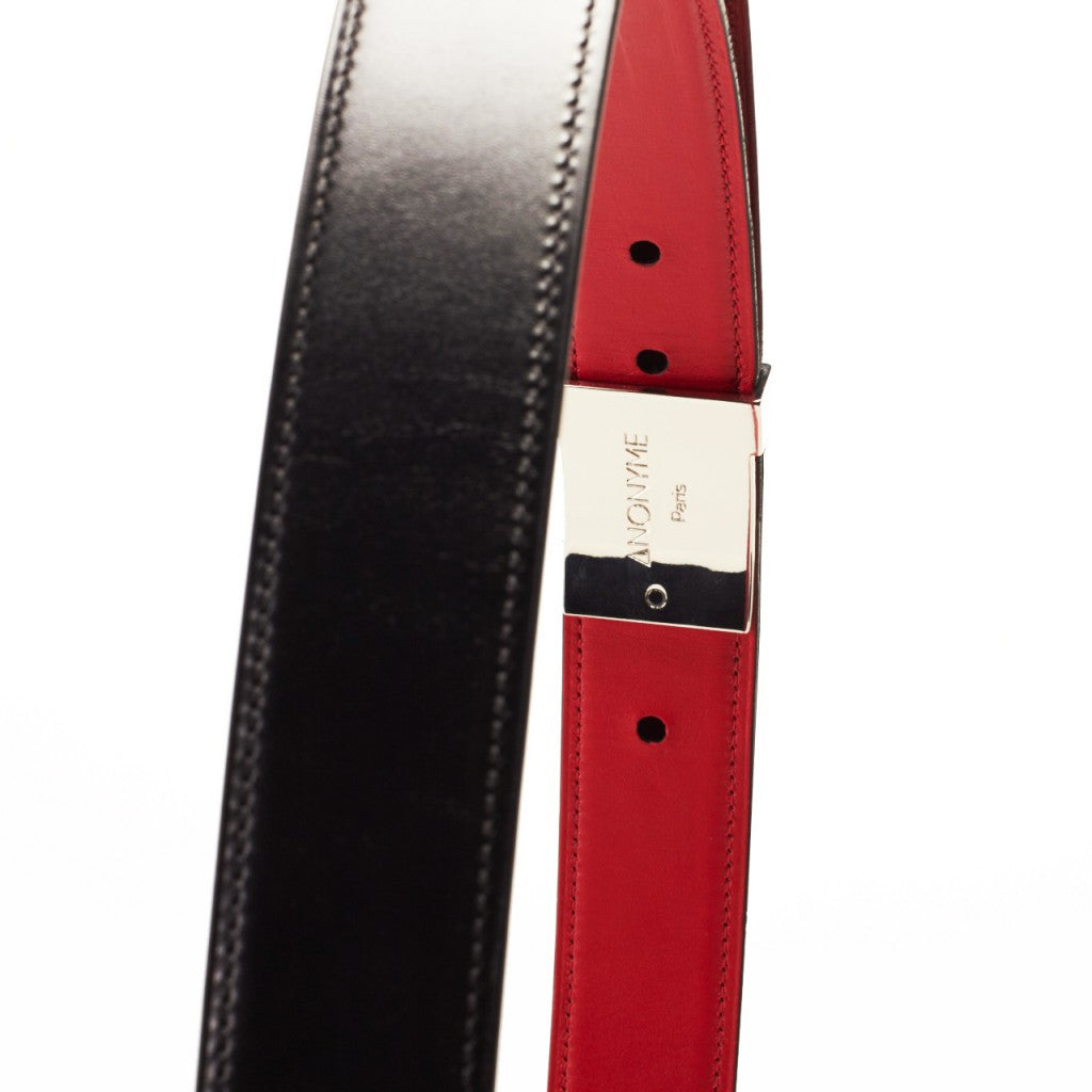 Liane Black Box Leather Belt by Anonyme Paris
