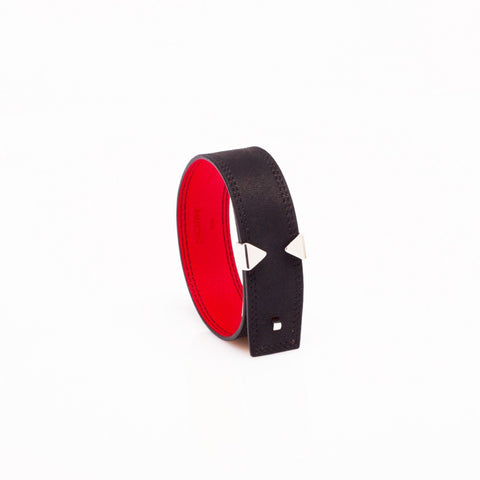 Le Lien 21MM – Black Madras Goatskin Bracelet by Anonyme Paris
