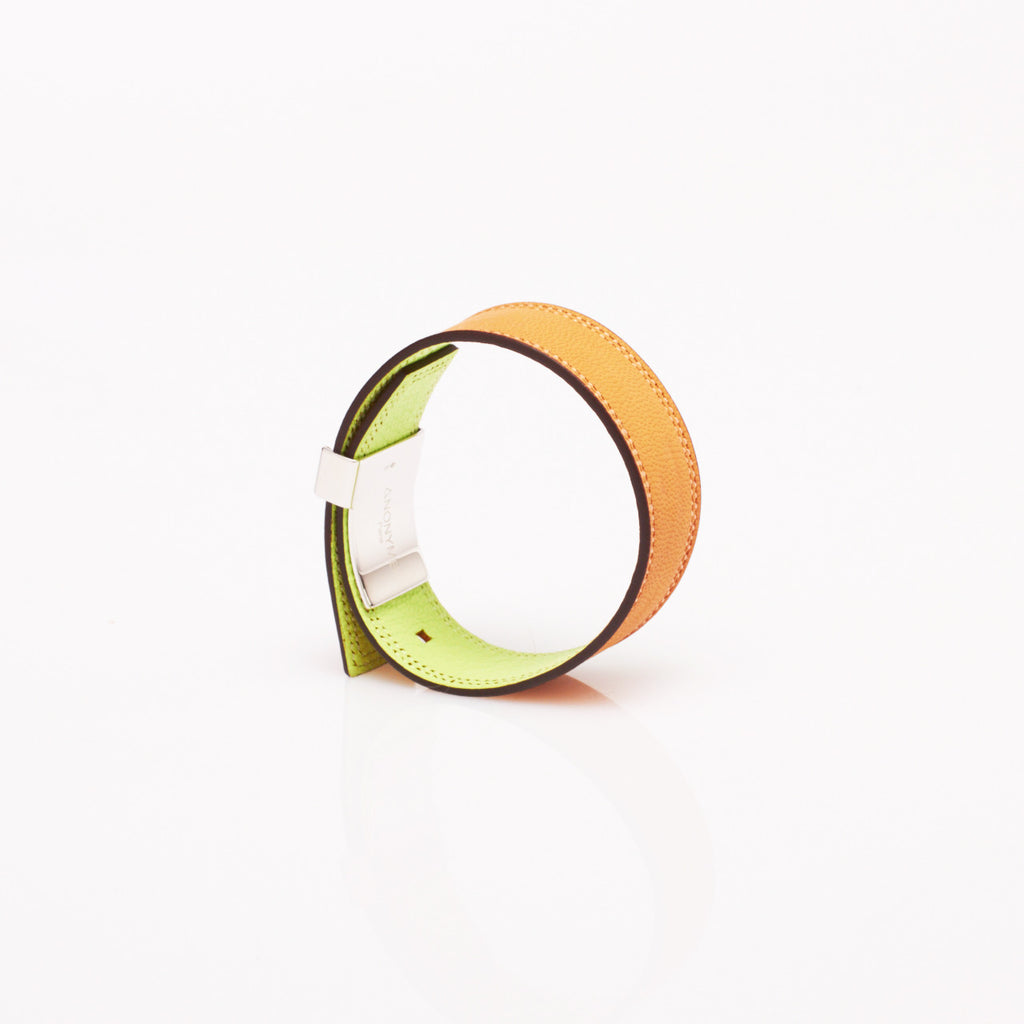 Le Lien 21MM – Gold Madras Goatskin Bracelet by Anonyme Paris