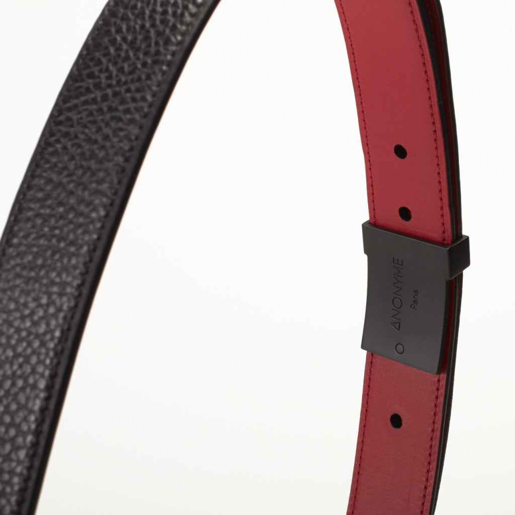 Liane Belt in Black Taurillon Leather by Anonyme Paris