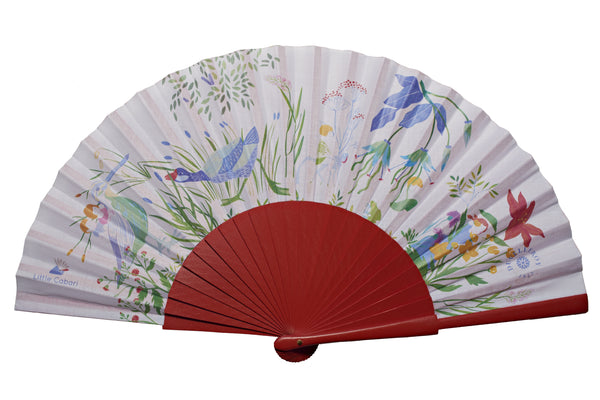Tendresse Poppy (tenderness) hand-fan by DUVELLEROY Paris 1827 made in FRANCE