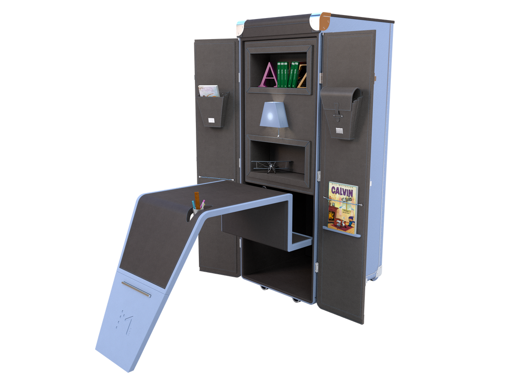 Child's Desk Trunk by Maltier le Malletier (made in FRANCE)