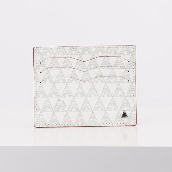 Margaux Credit Card Holder in White Canvas (7 credit card slots) by ANONYME Paris