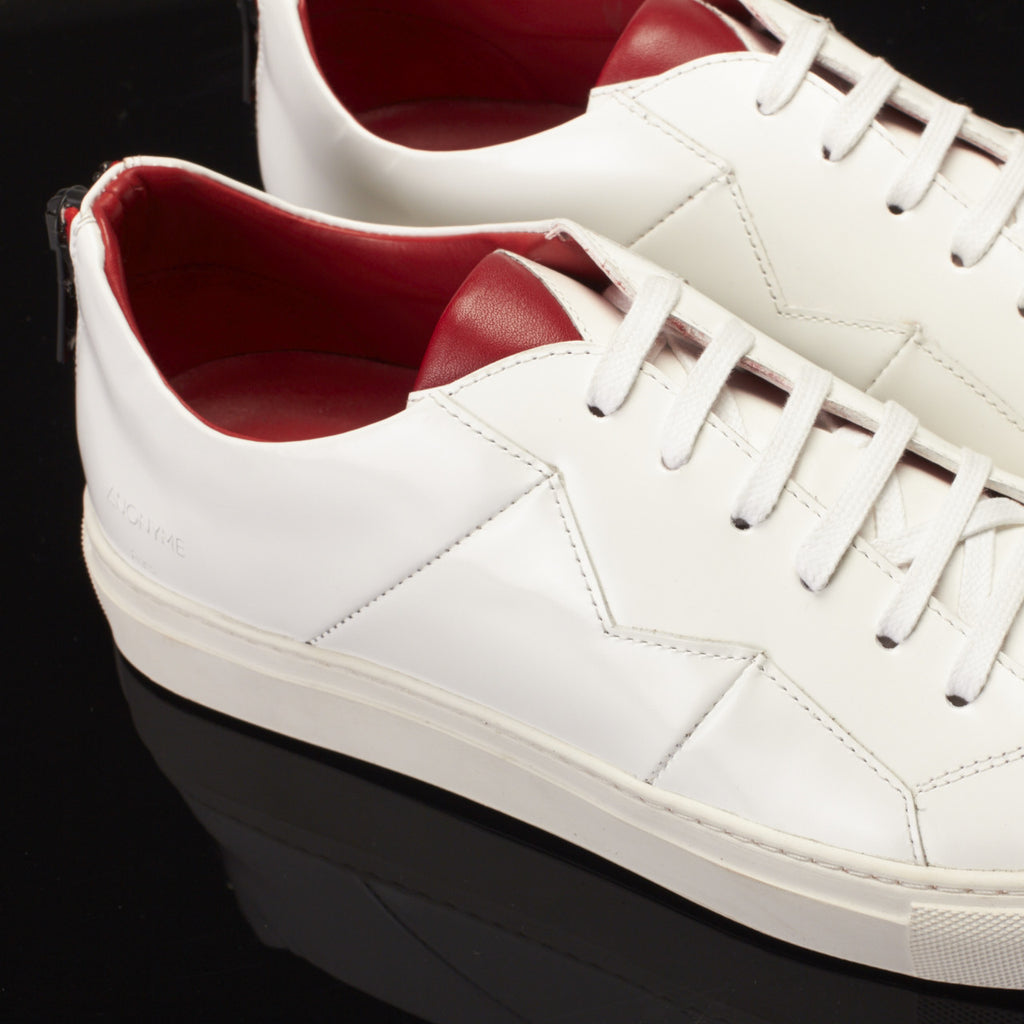 Vali Luxury Sneakers in White Spazzolato by Anonyme Paris La