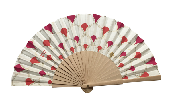 Tiles Moulin Rouge hand-fan by Duvelleroy Paris made in FRANCE