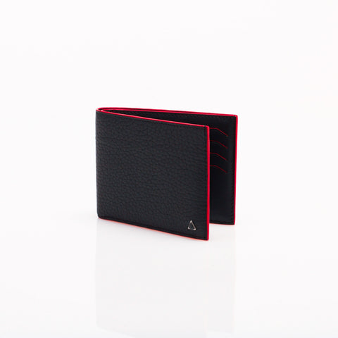 Made in FRANCE Tourny Luxury Wallet in Black Taurillon by Anonyme Paris (8 credit card slots)