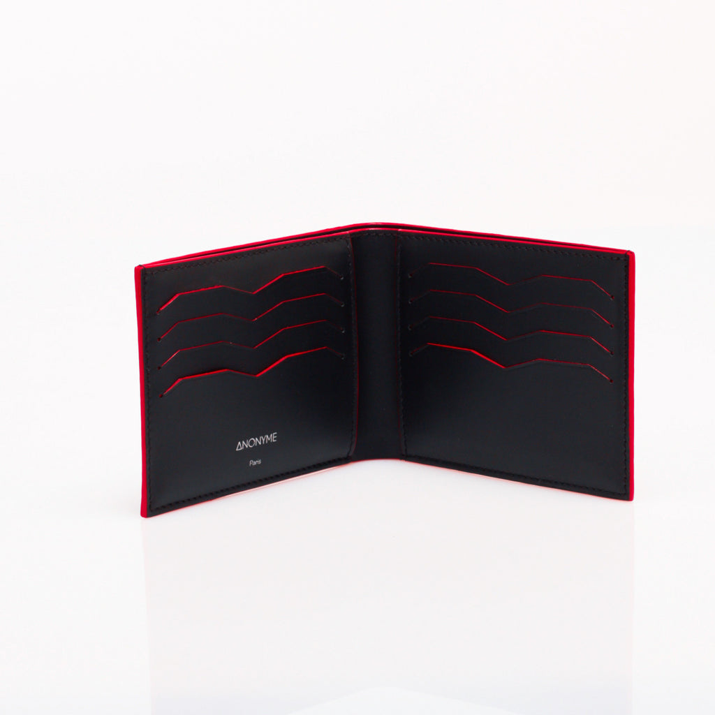 Made in FRANCE Tourny Luxury Wallet in Black Taurillon by Anonyme Paris (8 credit card slots)