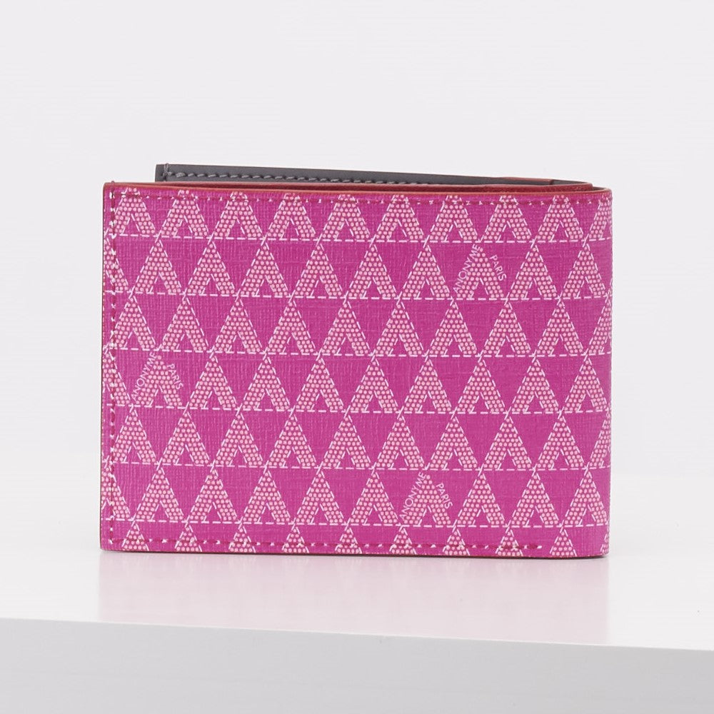 Made in FRANCE Tourny Luxury Wallet in Pink by Anonyme Paris (8 credit card slots)