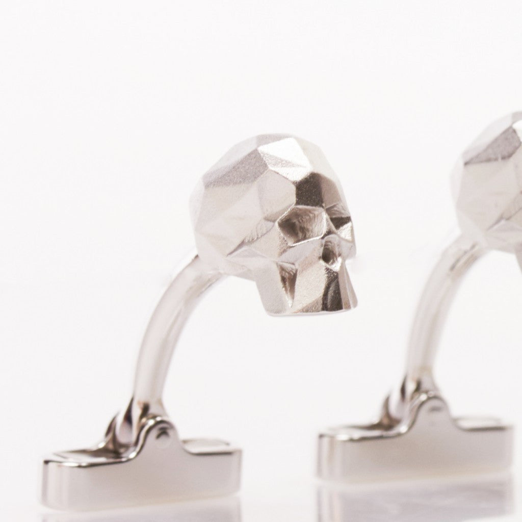 Made in FRANCE Faceted Skull Cufflinks by Anonyme Paris