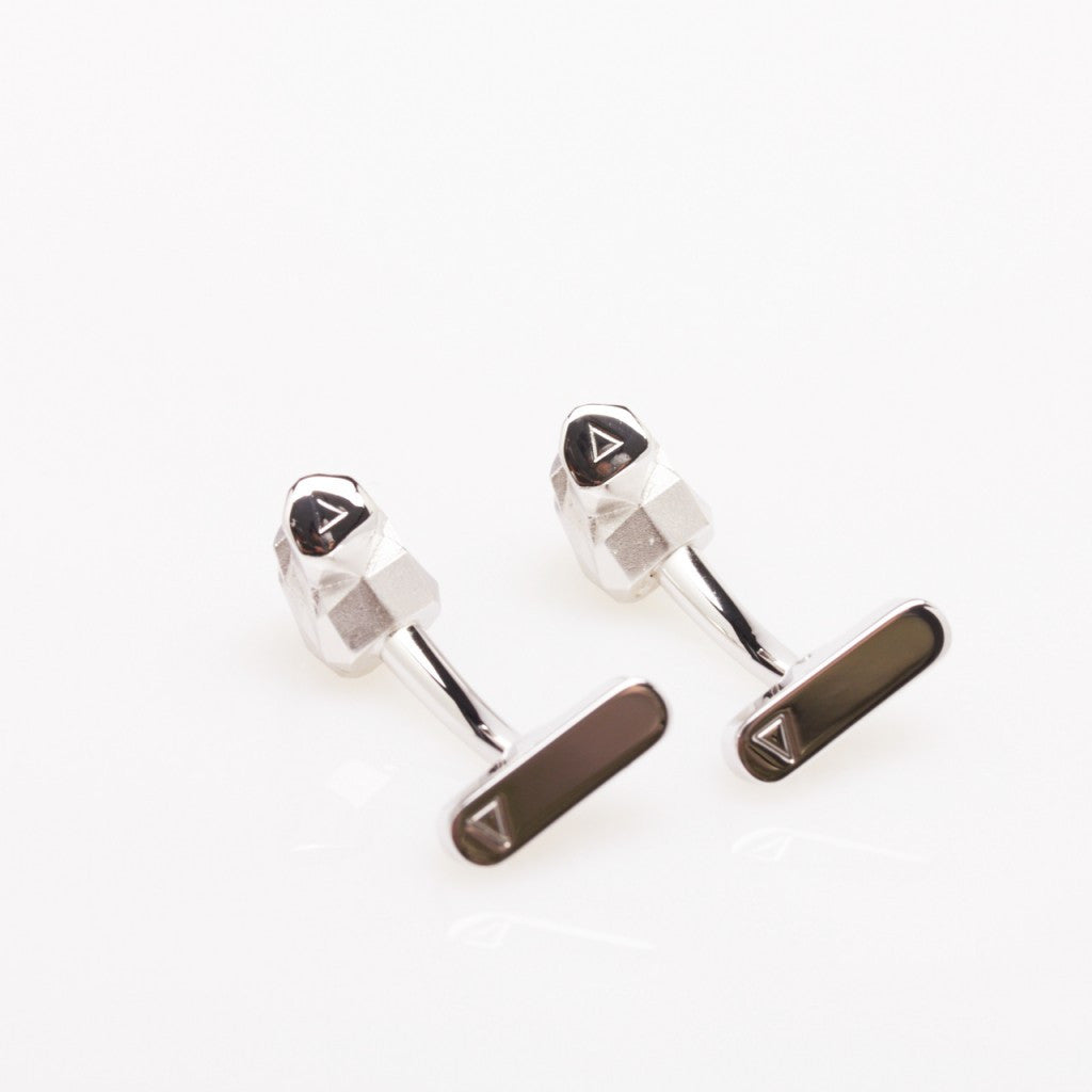 Made in FRANCE Faceted Skull Cufflinks by Anonyme Paris