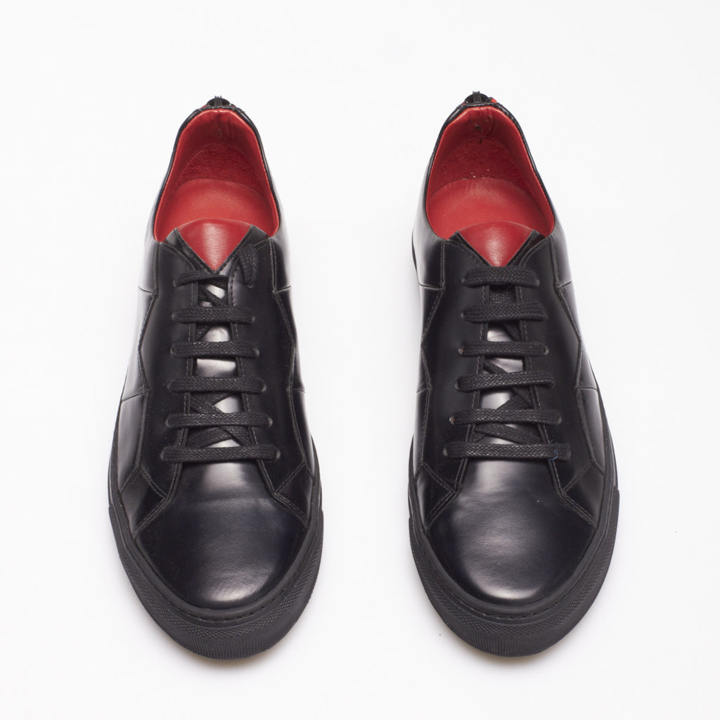 Vali Luxury Sneakers in Black Spazzolato by Anonyme Paris