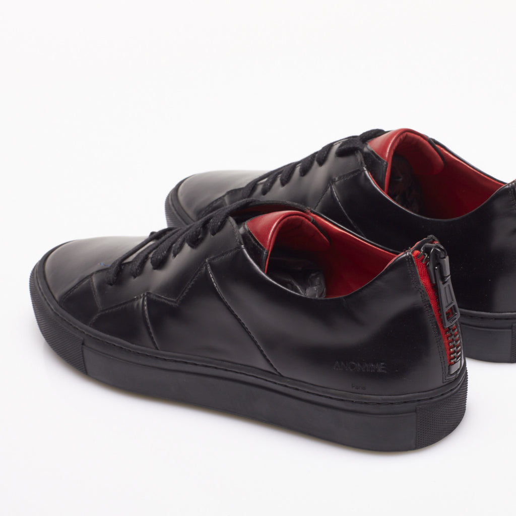 Vali Luxury Sneakers in Black Spazzolato by Anonyme Paris