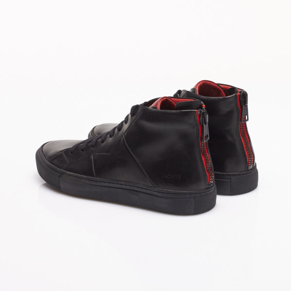 Vidar Luxury Sneakers in Smooth Black Calfskin by Anonyme Paris