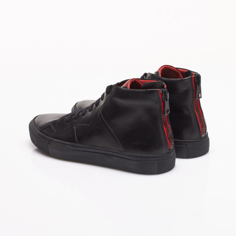 Vidar Luxury Sneakers in Smooth Black Calfskin by Anonyme Paris