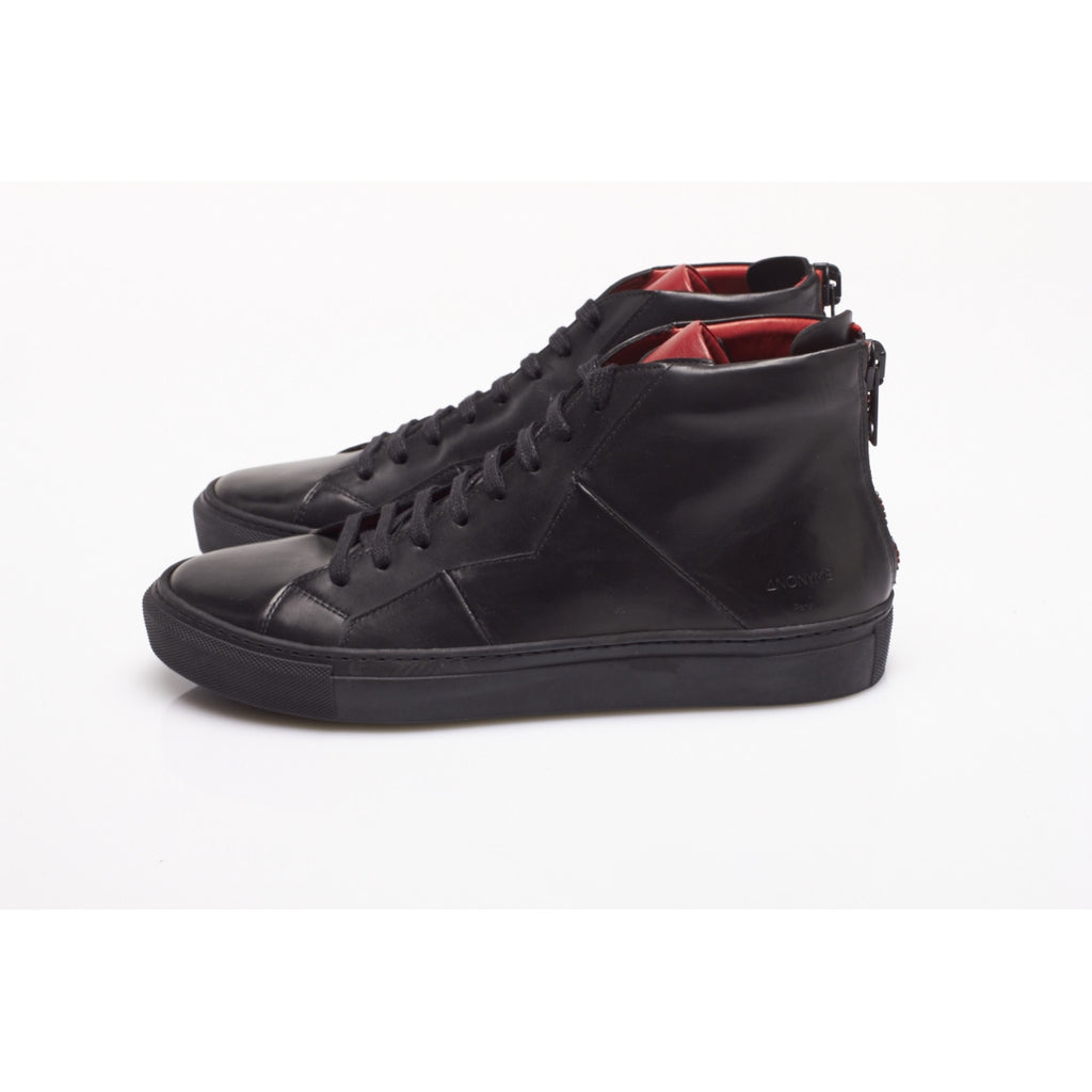 Vidar Luxury Sneakers in Smooth Black Calfskin by Anonyme Paris