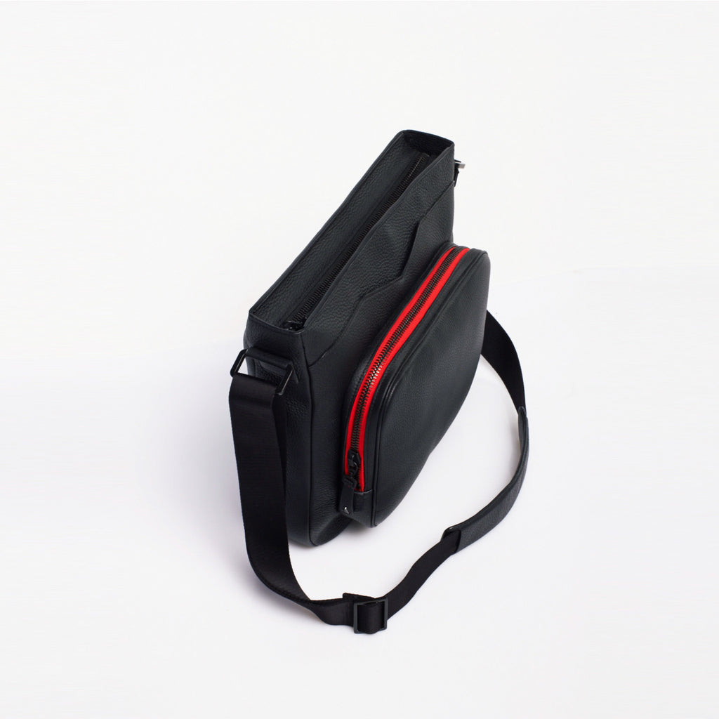 Made in FRANCE Vavin Luxury Satchel in Black Taurillon Leather by Anonyme Paris