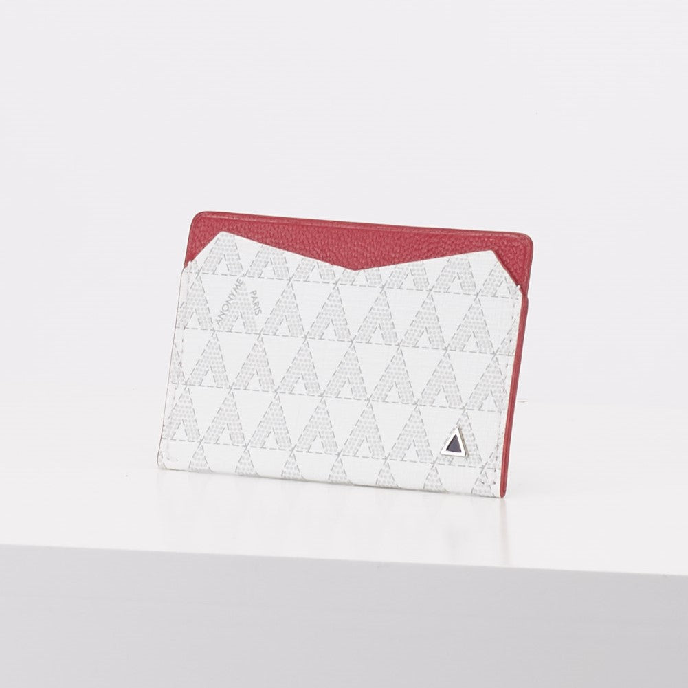 Made in FRANCE Victoire Credit Card Holder in White (2 credit card slots) by ANONYME Paris
