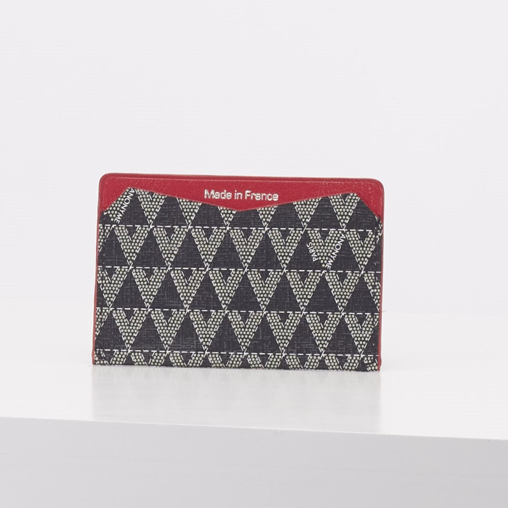 Made in FRANCE Victoire Credit Card Holder in Black (2 credit card slots)  by ANONYME Paris