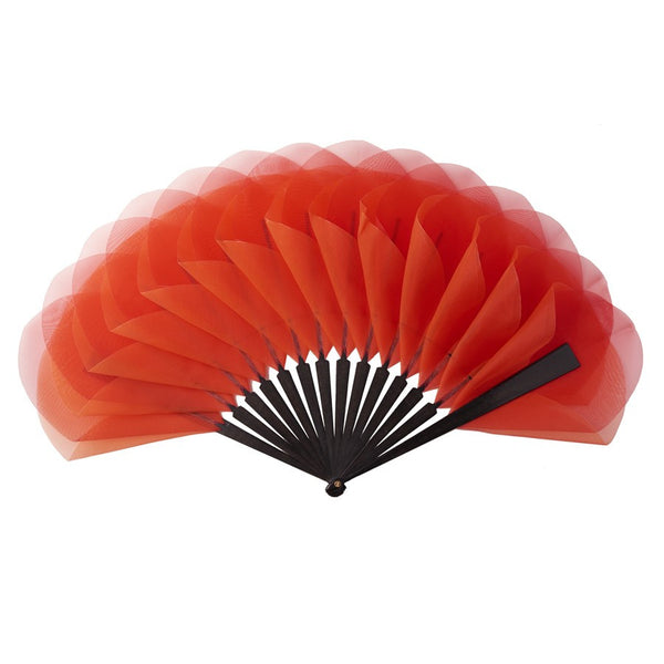 Luxury Apricot Tulipe hand-fan by Duvelleroy Paris made in FRANCE
