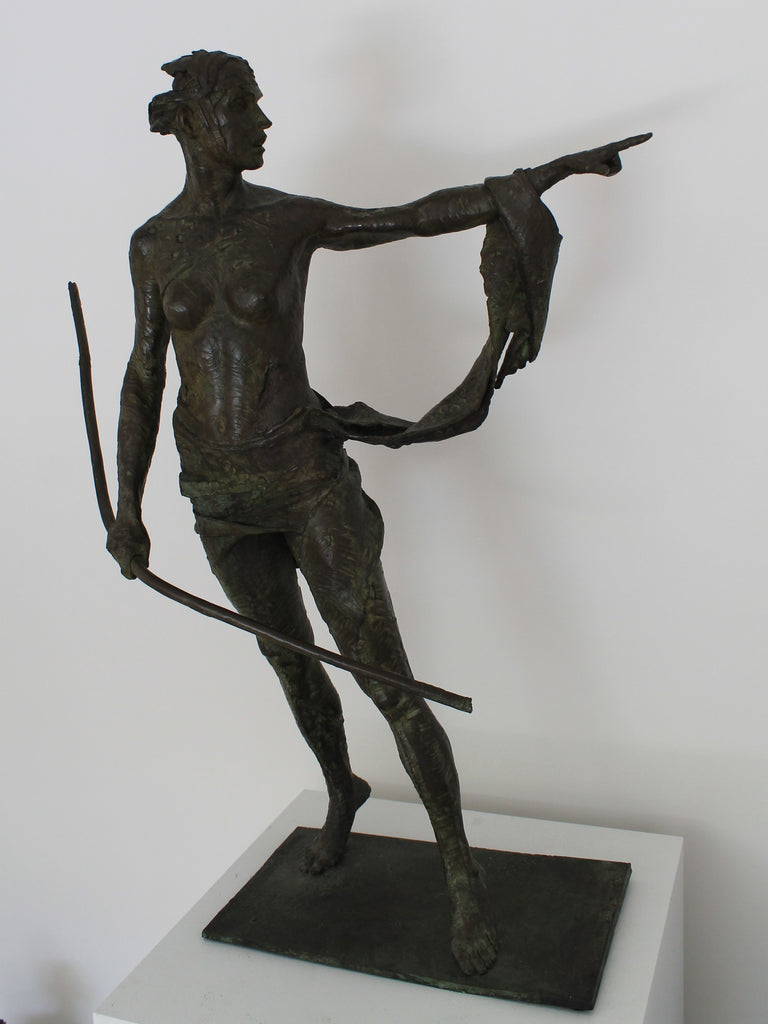 La Soyeuse Bronze Fine Sculpture by Christophe Charbonnel (last piece 2/8 in the world)