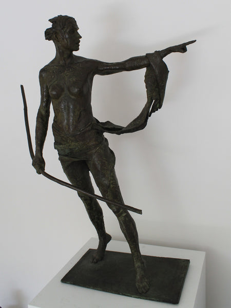 La Soyeuse Bronze Fine Sculpture by Christophe Charbonnel (last piece 2/8 in the world)