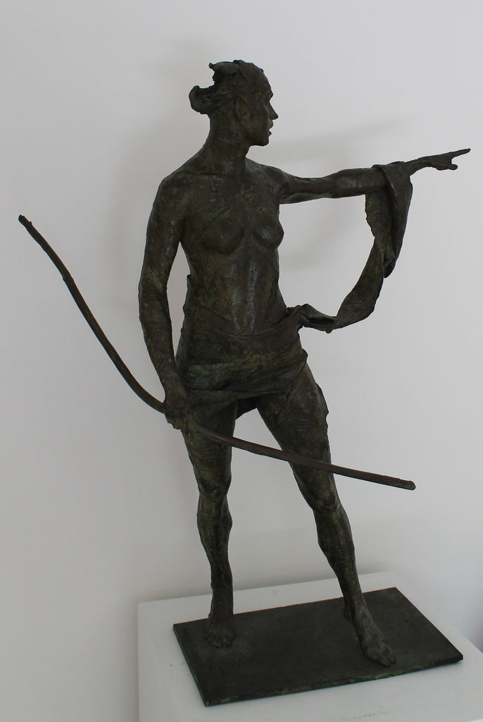 La Soyeuse Bronze Fine Sculpture by Christophe Charbonnel (last piece 2/8 in the world)