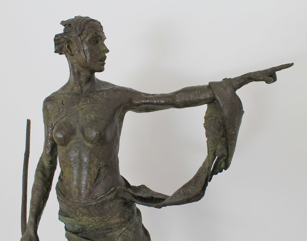 La Soyeuse Bronze Fine Sculpture by Christophe Charbonnel (last piece 2/8 in the world)