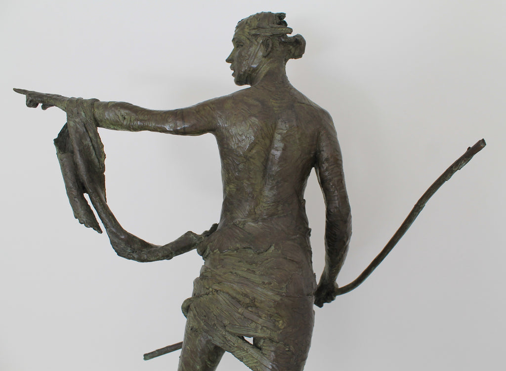 La Soyeuse Bronze Fine Sculpture by Christophe Charbonnel (last piece 2/8 in the world)