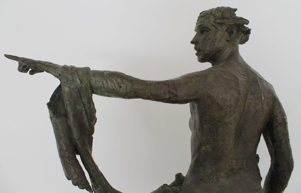 La Soyeuse Bronze Fine Sculpture by Christophe Charbonnel (last piece 2/8 in the world)