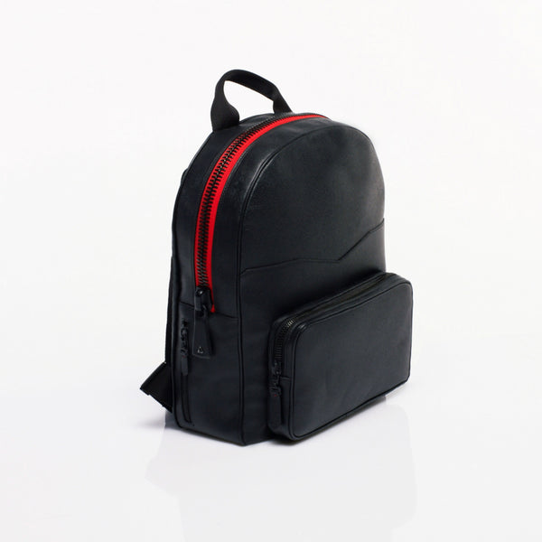 Made in FRANCE DUROC Luxury Backpack in Black Taurillon Leather by Anonyme Paris