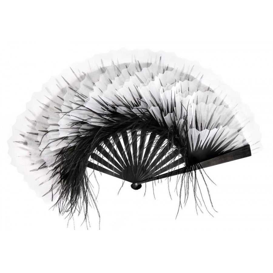 Luxury White Pop-Up hand-fan by Duvelleroy Paris made in FRANCE