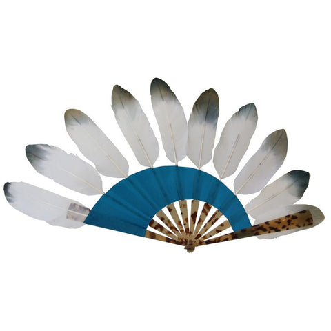 Luxury Sioux hand-fan by Duvelleroy Paris made in FRANCE